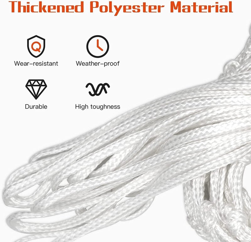 Y8HM 2Pcs Heavy Duty Basketball Net Replacement Fits Standard 12 Loop Basketball Hoop Net for Indoors and Outdoors Gym Equipment - Image 4